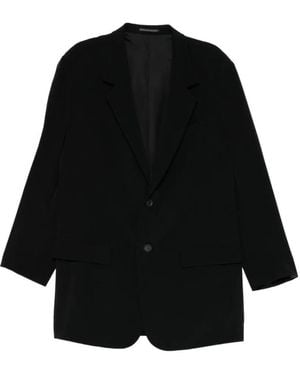 Yohji Yamamoto Single-Breasted Blazer - Black