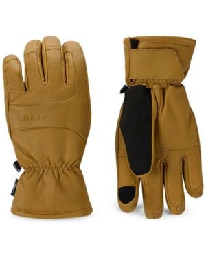 Rossignol Leren Handschoenen Met Klittenband - Naturel