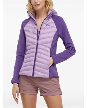 Jack Wolfskin Routeburn Quilted Hooded Jacket - Purple
