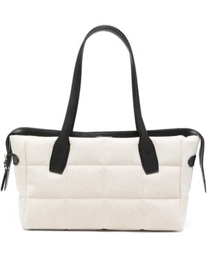 VEE COLLECTIVE Small Tela Quilted Shoulder Bag - Natural
