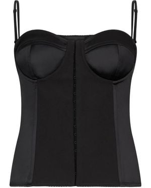 Liu Jo Satin Bustier Top - Black