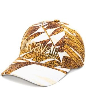 Just Cavalli Logo Patterned Baseball Cap - Metallic