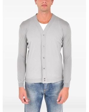 Low Brand Cardigan À Boutonnière - Gray