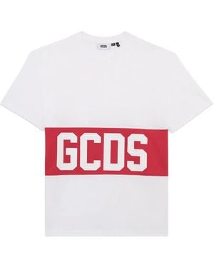 Gcds T-Shirt Band Logo Loose Ss T-Shirt - White