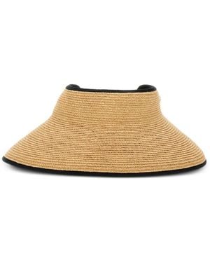 Helen Kaminski Raffia trim-detail hat - Weiß