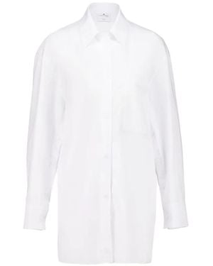 Courreges Cotton Shirt Dress - White