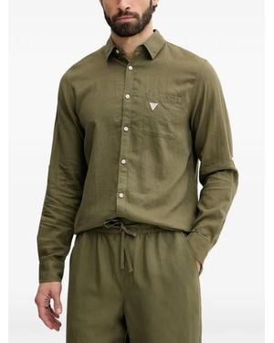 Guess Camisa Con Parche Del Logo - Verde