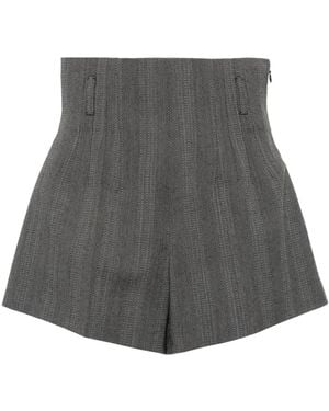 Prada Wool Pleated Shorts - Grey