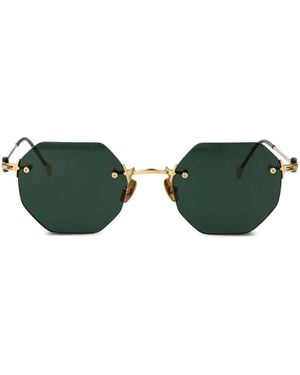 Yohji Yamamoto Geometric-Frame Sunglasses - Green