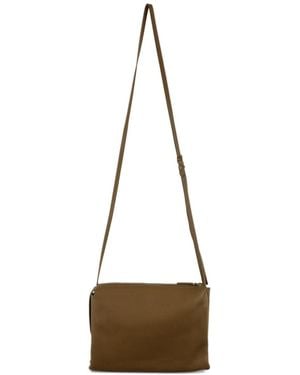 The Row Leather Shoulder Bag - Natural