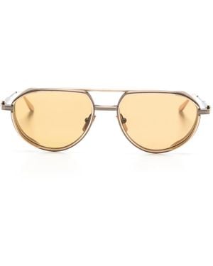 Akoni Skyracer Aks 511 Pilot-Frame Sunglasses - Natural