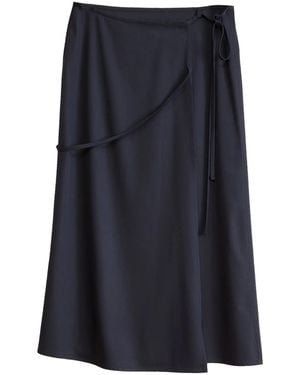 Lemaire Gonna Midi Con Nodo - Blu