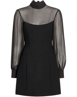 Cinq À Sept Fili Long-Sleeve Mini Dress - Black