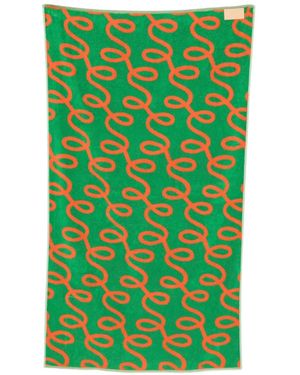 Séfr Toalla De Playa Con Motivo De Ondas - Verde