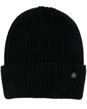 A PAPER KID Ribbed Beanie - Black