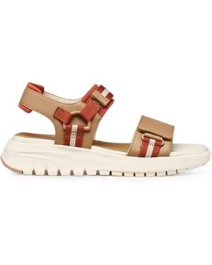 Geox Flextride S Touch-Strap Platform Sandals - Natural