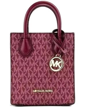 Michael Kors Mini Mercer Monogram-Print Tote Bag - Pink