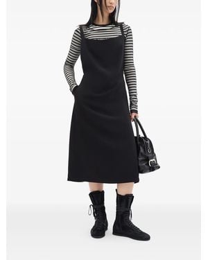 Ann Demeulemeester Desi Square-Neck Midi Dress - Black