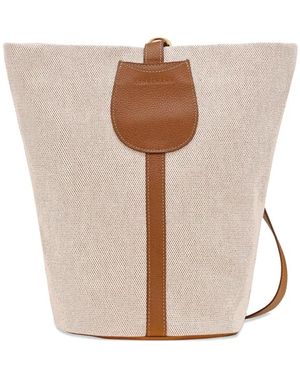 Longchamp Borsa A Secchiello L Le Foulonné - Bianco