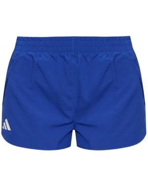 adidas Adizero Logo-Print Shorts - Blue
