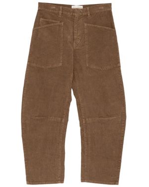 Nili Lotan Corduroy Patch-Pocket Trousers - White
