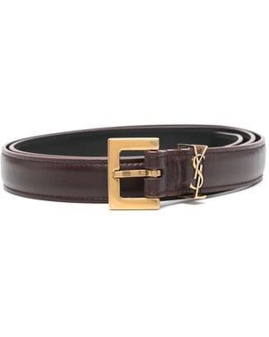 Saint Laurent Cassandre Smalle Riem - Wit