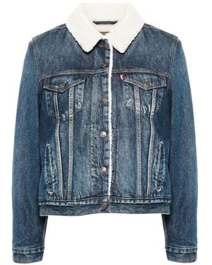 Levi's Original Sherpa Trucker Denim Jacket - Blue