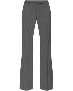 McQueen Pinstripe Flared Trousers - Grey