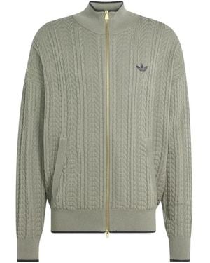 adidas Firebird Cable-Knit Track Top - Green