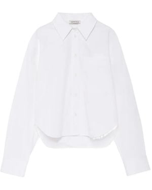 Anine Bing Scott Cropped Shirt - White