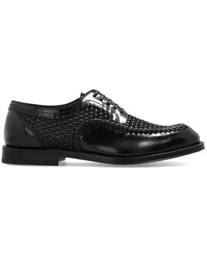 Dolce & Gabbana Derby Con Design Intrecciato - Nero