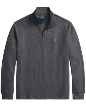 Polo Ralph Lauren Estate-Rib Quarter-Zip Sweater - Gray