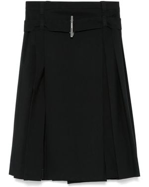 McQueen プリーツ スカート - ブラック