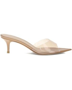 Gianvito Rossi Elle 55Mm ポインテッドトゥ サンダル - ナチュラル