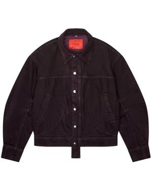 Eckhaus Latta Panelled Denim Jacket - Purple