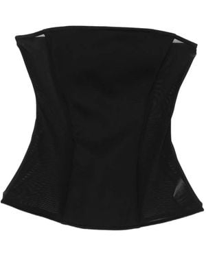 Alex Perry Schulterfreie Mesh-Corsage - Schwarz