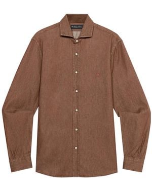 Brooks Brothers Slim-Fit Denim Shirt - Brown