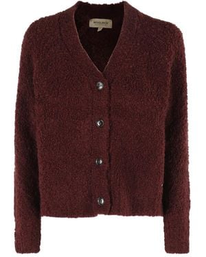 Woolrich Textured V-Neck Cardigan - Brown