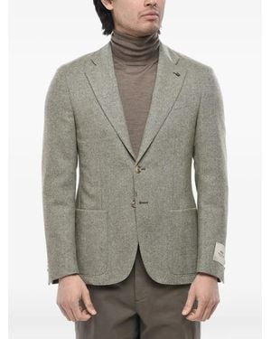 Corneliani Single-Breasted Wool-Blend Jacket - Grey