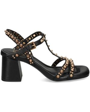 Ash Janice 65Mm Studded Sandals - Black