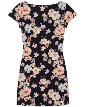 Reformation Jensen Minikleid Mit Blumenprint - Schwarz