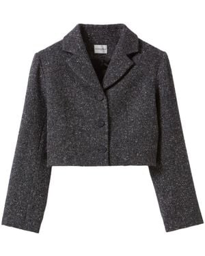 Claudie Pierlot Tweed Cropped Jacket - Black