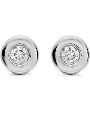 David Yurman Orecchini A Bottone Con Montatura A Castone - Bianco