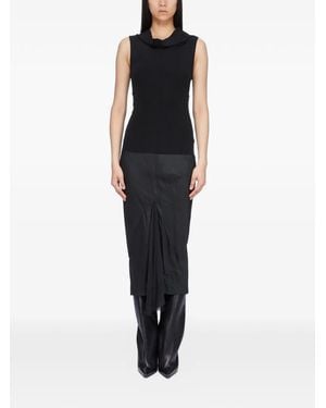 Rick Owens Robe À Ourlet Asymétrique - Black