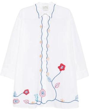 forte_forte Broderie En Rêve Mini Shirt Dress - White