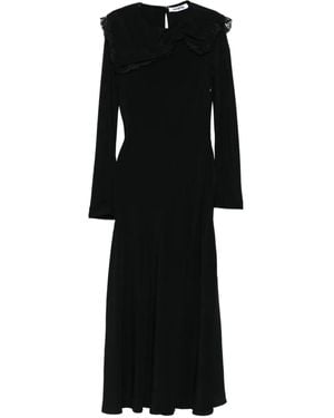 Vivetta Lace-trimmed collar maxi dress - Schwarz