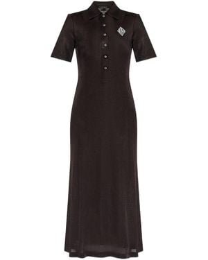 Lacoste Logo-Appliqué Dress - Black