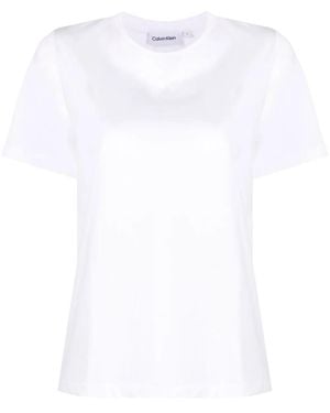 Calvin Klein Plain Cotton T-Shirt - White