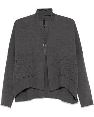 Pierantoniogaspari 3D-Knit Detail Cardigan - Grey