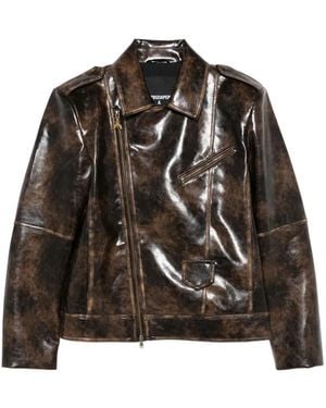 Patrizia Pepe Long-Sleeved Biker Jacket - Black